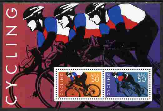 United States 1996 Professional Cycling imperf m/sheet unmounted mint SG MS 3270, stamps on , stamps on  stamps on bicycles