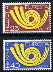 Switzerland 1973 Europa perf set of 2 unmounted mint SG 867-68, stamps on europa
