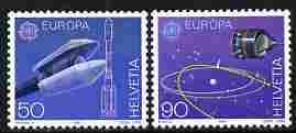 Switzerland 1991 Europa - Europe in Space perf set of 2 unmounted mint SG 1225-26, stamps on europa, stamps on space