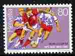 Switzerland 1994 Football World Cup 80c unmounted mint SG 1284, stamps on football