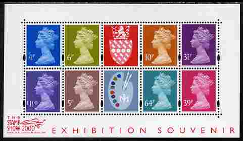 Great Britain 2000 Stamp Show m/sheet - Jeffery Matthews Colour palette unmounted mint SG MS 2146, stamps on , stamps on  stamps on great britain 2000 stamp show m/sheet - jeffery matthews colour palette unmounted mint sg ms 2146