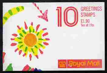 Great Britain 1989 Greeting Stamps £1.90 booklet complete SG FY1 (Note - due to the method of production each booklet has a slightly different cover), stamps on rainbows, stamps on teddy bears