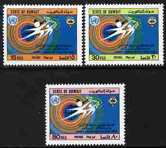 Kuwait 1983 World Health Day perf set of 3 unmounted mint SG 1003-05, stamps on , stamps on  stamps on medical, stamps on  stamps on 