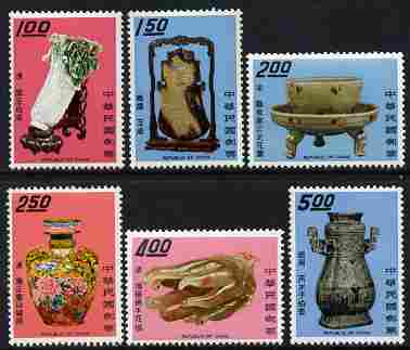 Taiwan 1968 Chinese Art Treasures perf set of 6 unmounted mint, SG 645-50, stamps on arts, stamps on antiques