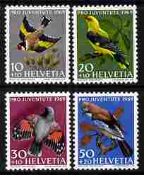 Switzerland 1969 Pro Juventute Birds set of 4 unmounted mint SG J225-28, stamps on , stamps on  stamps on birds, stamps on  stamps on 