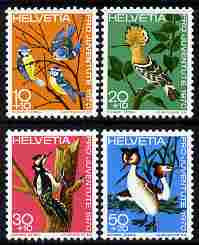 Switzerland 1970 Pro Juventute Birds set of 4 unmounted mint SG J229-32, stamps on birds, stamps on 