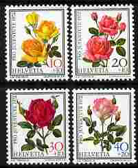 Switzerland 1972 Pro Juventute Roses set of 4 unmounted mint SG J237-40, stamps on , stamps on  stamps on birds, stamps on  stamps on 