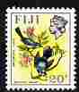 Fiji 1971-72 Birds & Flowers 20c (Slaty Flycatcher) unmounted mint, SG 445, stamps on birds, stamps on flowers