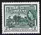 British Guiana 1954-63 Botanical Gardens 2c Waterlow printing unmounted mint SG 332*, stamps on , stamps on  stamps on plants, stamps on  stamps on trees