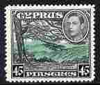 Cyprus 1938-51 KG6 Forest Scene 45pi green & black unmounted mint, SG 161, stamps on , stamps on  kg6 , stamps on trees