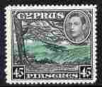 Cyprus 1938-51 KG6 Forest Scene 45pi green & black unmounted mint, SG 161, stamps on , stamps on  stamps on , stamps on  stamps on  kg6 , stamps on  stamps on trees