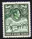 Turks & Caicos Islands 1938 KG6 Salt Industry 5s very lightly mounted mint, SG 204a, stamps on , stamps on  stamps on , stamps on  stamps on  kg6 , stamps on  stamps on salt