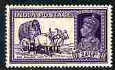 Indian States - Jind 1937-38 KG6 2a6p Bullock Cart unmounted mint, SG 114, stamps on , stamps on  kg6 , stamps on oxen, stamps on bovine, stamps on transport