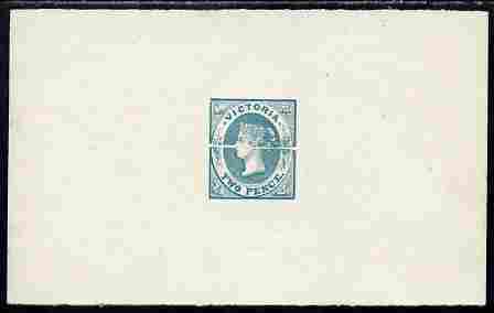 Victoria 1857 Emblems 2d die proof from defaced die in greenish-blue on wove paper, stamps on , stamps on  qv , stamps on 