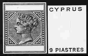 Cyprus two twice stamp-size Photographic prints from Sperati's own negatives of 1894 9pi both with BPA handstamp on back, stamps on , stamps on  stamps on forgeries, stamps on  stamps on forger, stamps on  stamps on forgery, stamps on  stamps on sperati