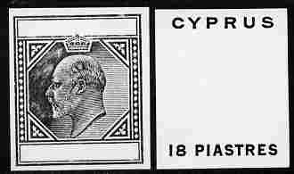 Cyprus two twice stamp-size Photographic prints from Speratis own negatives of 1902 18pi both with BPA handstamp on back, stamps on forgeries, stamps on forger, stamps on forgery, stamps on sperati