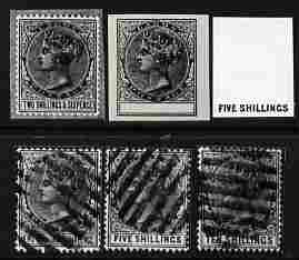 Lagos group of six stamp-size Photographic prints from Speratis own negatives of various issues one with BPA handstamp on back, stamps on forgeries, stamps on forger, stamps on forgery, stamps on sperati
