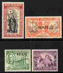 Niue 1946 KG6 Peace set of 4 unmounted mint, SG 98-101, stamps on , stamps on  stamps on , stamps on  stamps on  kg6 , stamps on  stamps on peace, stamps on  stamps on victory, stamps on  stamps on aviation, stamps on  stamps on  ww2 , stamps on  stamps on st george, stamps on  stamps on 