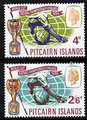 Pitcairn Islands 1966 Football World Cup Championships set of 2 unmounted mint SG 57-58, stamps on , stamps on  stamps on football