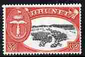 Brunei 1952-58 def $2 black & scarlet Script CA unmounted mint SG112, stamps on houses