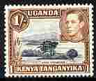 Kenya, Uganda & Tanganyika 1938-54 KG6 Lake Naivasha 1s P13 x 11.75 unmounted mint SG145, stamps on lakes, stamps on  kg6 , stamps on 