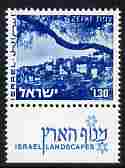 Israel 1971-79 Landscapes \A31.30 Zefat with one phosphor band unmounted mint with tab SG 508apa, stamps on tourism, stamps on 