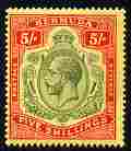 Bermuda 1918-22 KG5 5s green & red on yellow MCA unmounted mint SG 53d, stamps on , stamps on  kg5 , stamps on 