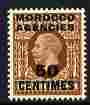 Morocco Agencies - French Currency 1935-37 KG5 50c on 5d yellow-brown unmounted mint, SG 221, stamps on , stamps on  kg5 , stamps on 