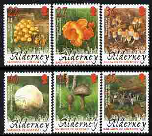 Guernsey - Alderney 2004 Fungi perf set of 6 unmounted mint SG A223-28, stamps on , stamps on  stamps on fungi