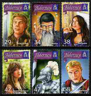 Guernsey - Alderney 2006 The Once and Future King perf set of 6 unmounted mint SG A267-72, stamps on , stamps on  stamps on persionalities, stamps on  stamps on literature, stamps on  stamps on children, stamps on  stamps on fairy tales