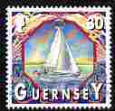 Guernsey 1998-2005 Maritime Heritage 30p Rigged Sloop unmounted mint, SG 796, stamps on ships