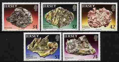 Jersey 2007 Minerals perf set of 5 unmounted mint, SG 1294-98, stamps on , stamps on  stamps on minerals