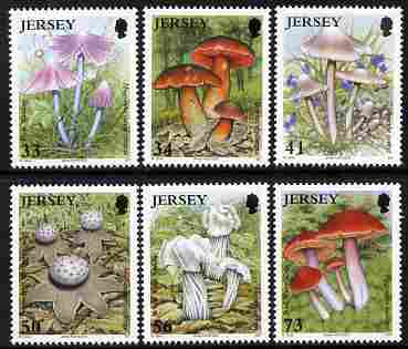 Jersey 2005 Fungi perf set of 6 unmounted mint, SG 1240-45, stamps on , stamps on  stamps on fungi