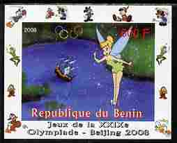 Benin 2008 Beijing Olympics - Disney Characters - Scenes from Peter Pan #2 - individual imperf deluxe sheet unmounted mint. Note this item is privately produced and is offered purely on its thematic appeal, stamps on , stamps on  stamps on disney, stamps on  stamps on films, stamps on  stamps on movies, stamps on  stamps on cinema, stamps on  stamps on cartoons, stamps on  stamps on 