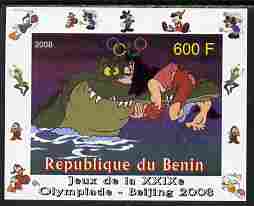 Benin 2008 Beijing Olympics - Disney Characters - Scenes from Peter Pan #4 - individual imperf deluxe sheet unmounted mint. Note this item is privately produced and is offered purely on its thematic appeal, stamps on , stamps on  stamps on disney, stamps on  stamps on films, stamps on  stamps on movies, stamps on  stamps on cinema, stamps on  stamps on cartoons, stamps on  stamps on 