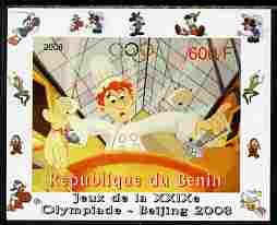 Benin 2008 Beijing Olympics - Disney Characters - Scenes from Ratatouille #3 - individual imperf deluxe sheet unmounted mint. Note this item is privately produced and is offered purely on its thematic appeal, stamps on , stamps on  stamps on disney, stamps on  stamps on films, stamps on  stamps on movies, stamps on  stamps on cinema, stamps on  stamps on cartoons, stamps on  stamps on 