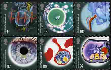 Great Britain 2010 Medical Breakthroughs perf set of 6 unmounted mint, stamps on medical, stamps on 
