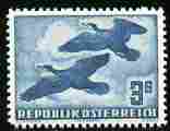 Austria 1950-53 Birds 3s Cormorants  'Maryland' forgery 'unused', as SG 1218 - the word Forgery is printed on the back and comes on a presentation card with descriptive notes, stamps on , stamps on  stamps on maryland, stamps on  stamps on forgery, stamps on  stamps on forgeries, stamps on  stamps on birds, stamps on  stamps on cormorants