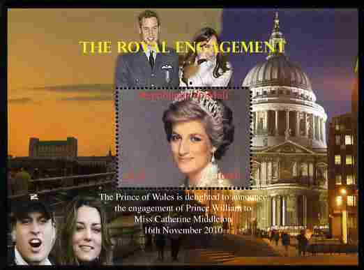 Mali 2010 Royal Engagement (William & Kate) #03 perf s/sheet unmounted mint. Note this item is privately produced and is offered purely on its thematic appeal,, stamps on royalty, stamps on william, stamps on kate, stamps on diana