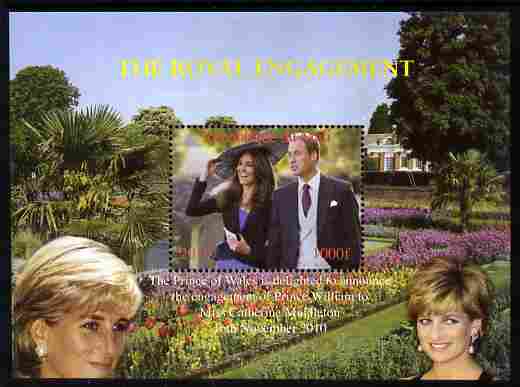 Mali 2010 Royal Engagement (William & Kate) #04 perf s/sheet unmounted mint. Note this item is privately produced and is offered purely on its thematic appeal,, stamps on royalty, stamps on william, stamps on kate, stamps on diana