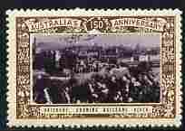 Australia 1938 Brisbane showing the River Poster Stamp from Australia's 150th Anniversary set, very fine mint with full gum, stamps on tourism, stamps on rivers