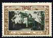 Australia 1938 Governor-General's Home, Canberra Poster Stamp from Australia's 150th Anniversary set, very fine mint with full gum, stamps on , stamps on  stamps on constitutions, stamps on  stamps on buildings