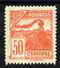 Honduras 1898 Steam Locomotive 50c orange-red unmounted mint, SG 114, stamps on railways