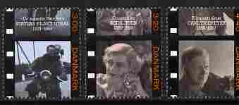 Denmark 1989 Danish Film Industry perf set of 3 unmounted mint SG 891-93, stamps on , stamps on  stamps on films, stamps on  stamps on cinema, stamps on  stamps on movies, stamps on  stamps on motorbikes