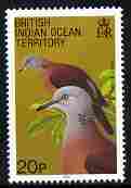 British Indian Ocean Territory 1990 Birds 20p Turtle Dove unmounted mint SG 91, stamps on birds