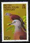 British Indian Ocean Territory 1990 Birds 20p Turtle Dove unmounted mint SG 91, stamps on birds