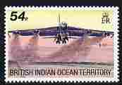 British Indian Ocean Territory 1992 Boeing B-52 Bomber unmounted mint SG 127, stamps on , stamps on  stamps on aviation, stamps on  stamps on bombers
