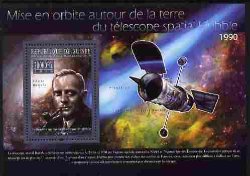 Guinea - Conakry 2010 Hubble Space Telescope perf m/sheet unmounted mint, stamps on , stamps on  stamps on space, stamps on  stamps on telescopes, stamps on  stamps on personalities, stamps on  stamps on smoking