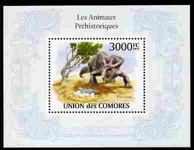 Comoro Islands 2010 Prehistoric Animals perf m/sheet unmounted mint, stamps on , stamps on  stamps on dinosaurs, stamps on  stamps on 