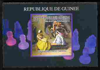 Guinea - Conakry 2010 The Passion of Chess #02 individual imperf deluxe sheet unmounted mint. Note this item is privately produced and is offered purely on its thematic a..., stamps on chess